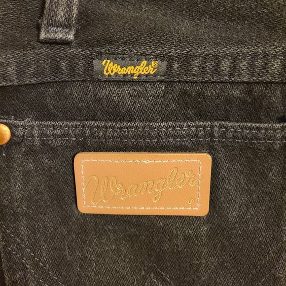 Wrangler Other - Wrangler Butts Drive Me Nuts Vintage 100% Cotton Black Jeans 36 x 32 Made In USA